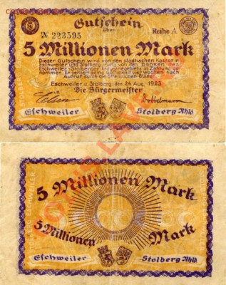 Германия 5 миллионов марок 1923г Вестфалия 23.04.13 в 22-00 - File8403 копия