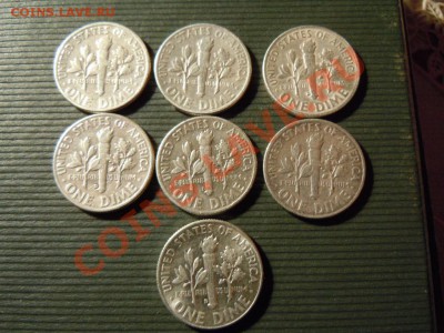 10 дайм США,7шт.1946,52,54,57,58,61,64г.,до 25.04.13 в 22.22 - DSCN1700.JPG