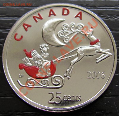 X66 Канада 25¢ 2006 цветн. Santa Claus до 29.04 до 22°° - X67 Canada 25c 2006 Santa_1