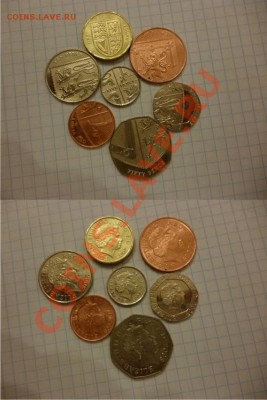 ДК Красивые наборы иностранных монет недорого - Великобритания герб