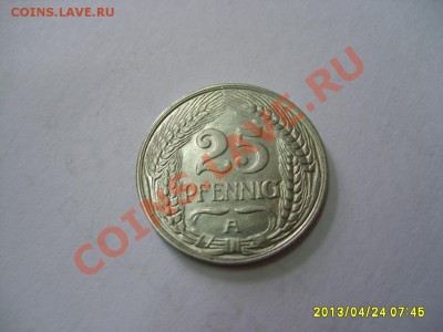 ГЕРМАНСКАЯ ИМПЕРИЯ:25 ПФЕННИГОВ 1910А!Отличная!до 25.04.2013 - S6000361.JPG