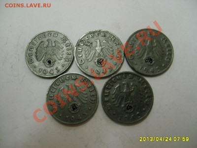 ГЕРМАНИЯ,ЦИНК:1 ПФЕННИГ 1943 E+F+A+B+D !!до 25.04.2013 - S6000366.JPG