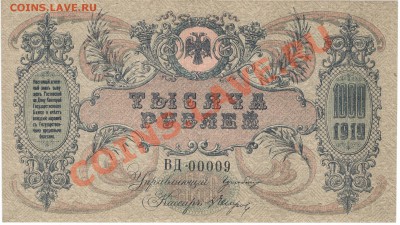 Боны 1918-19 годов, Ростов - 1000-1919