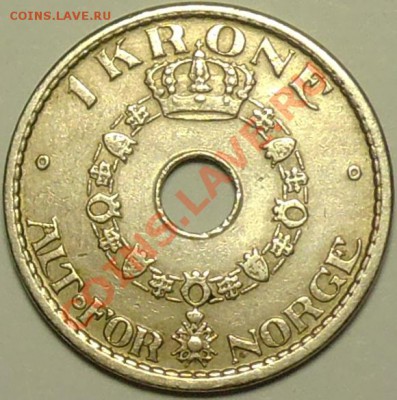 НОРВЕГИЯ - 1 крона 1949 - до 29 апреля - 317