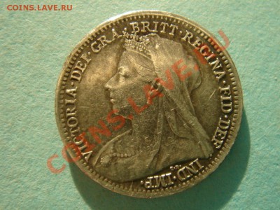 Великобритания: Ag-925 3 пенса 1901 Не плохая! до 29.04 22 - 3 пенса 1901-1