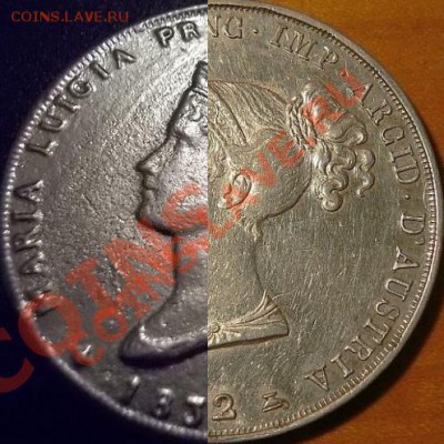 Помогите разобраться 5lire MARIA LUIGIA PRINC D'AUSTRIA 1832 - вот такой пердимонокль.JPG