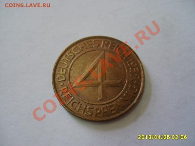 ВЕЙМАРСКАЯ РЕСПУБЛИКА:4 РЕЙХСПФЕННИГА 1932А !до 25.04.2013 - S6000423.JPG