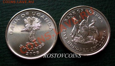 Распродажа остатков иностранных монет - 354. УГАНДА 500 шиллингов 2008 г. Страус - UNC = 60.JPG