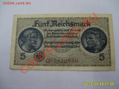 ГЕРМАНИЯ,5 РЕЙХСМАРОК для ОККУПИРОВАННЫХ ТЕРРИТОРИЙ! - S6000540.JPG