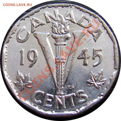 X74 Канада 5¢ 1945 Victory Nickel до 01.05 в 22°° - X74 Canada 5c 1945_2