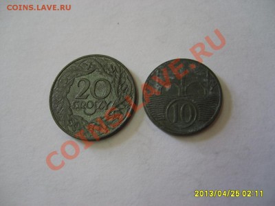 ЧЕХИЯ МОРАВИЯ+ПОЛЬША: 20 грошей 1923+10 геллеров 1941!!Zi - S6000440.JPG