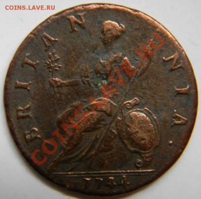 2 пенни Британия 1744г. - DSCN5382_thumb
