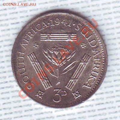 Ag.Ю.Африка.3 Пенса.1941.Георг 6. до 1 Мая - 1941 георг 6.JPG