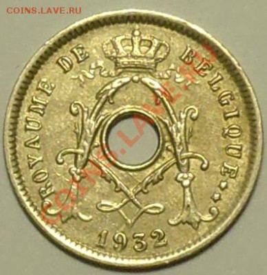 БЕЛЬГИЯ - 5 сентимов 1932 - до 1 мая - 470