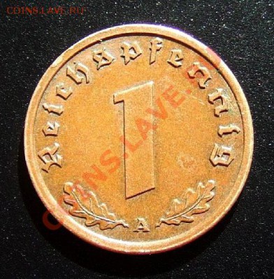ГЕРМАНИЯ (3-й Рейх) 1 рейхспфенниг (1939 А) до28.04. (22.00) - Германия (Рейх) 1 пфенниг (1939 А) Р