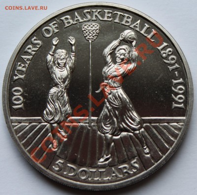 Ниуэ. 5 долларов 1991. 100 лет баскетболу. - 1