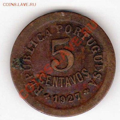 ПОРТУГАЛИЯ 5 СЕНТАВО 1927 ДО 02.05.13 В 22.00МСК - img209