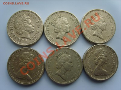 Великобритания 1 фунт. (6 монет) 1980-2000гг. - S8303871.JPG