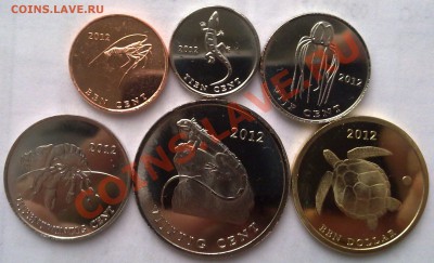 о-в Синт-Эстатиус 6 монет 2012 Морская фауна - 220420138276