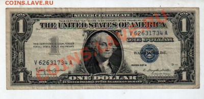 [US] США, серебряный сертификат 1957B_________до 2.05, 22:00 - banknote_0026
