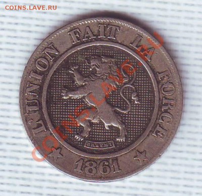 Бельгия.10 Сантимов.1861. до 3 Мая - 18610002.JPG