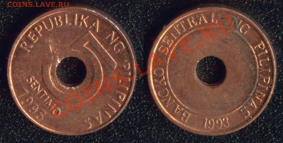 Инострань (Африка, Азия, Америка и немного Европы) - 15.03 Филиппины 1995 - 5 сентимо