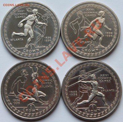 Гибралтар 4х1 крона 1995. Олимпиада. Атланта-1996. - 1