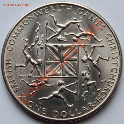 Новая Зеландия 1 доллар 1974. Игры Содружества. - 1
