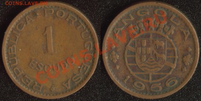 Португальская Ангола 1 эскудо 1956 до 22:00мск 05.05.13 - ангола-1-1956,