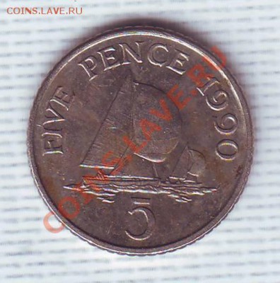 Гернси.5 пенсов.1990. Парус. Малая. до 5 Мая - 1990 5с.JPG