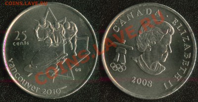Канада 25 центов 2008 "Бобслей" (Ванкувер) до 22:00мск 05.05 - канада-2008-25