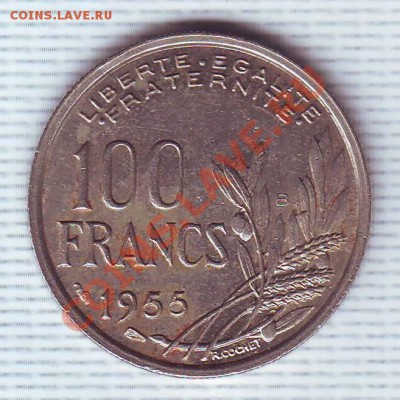 Франция.100 Франков.1955.В. до 6 мая - 19550007.JPG