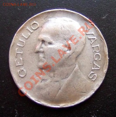 МОНЕТЫ МИРА №1 - Бразилия 100 рейс (1940) А