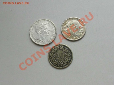 Лот серебряных Иностранных монет, 3 шт. - ЕВРОПА.