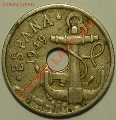 ИСПАНИЯ - 50 сентимо 1949 - до 7 мая - 671