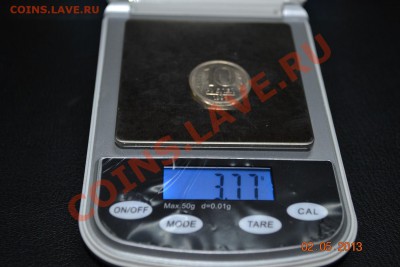 10 рублей 1993 года, не магнитная, лмд Оценка - 10р93НМ вес.JPG