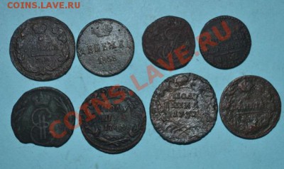 лот меди- 8 монет, 1731,1827,1769,1858,1771,1749,1842, - DSC_0013