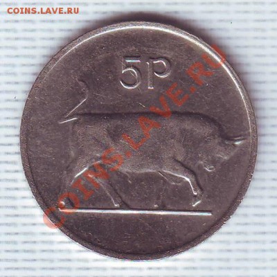 Ирландия.5 пенсов. 1976.Бык. до 8 Мая - 70001.JPG