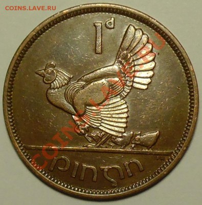 ИРЛАНДИЯ - 1 пенни 1942 - Курочка - до 8 мая - 700