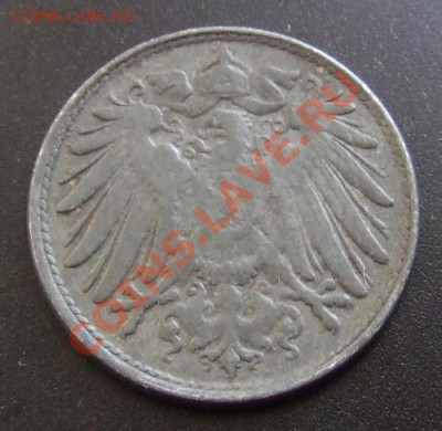 ГЕРМАНИЯ 10 пфеннигов (1917) цинк до 07.05 (22.00) - Германия 10 пфеннигов (1917) цинк А