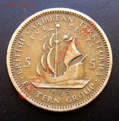 БРИТАНСКИЕ КАРИБЫ 5 центов (1965) до 07.05 (22.00) - Брит. Карибы 5 центов (1965) №1 Р