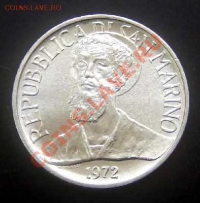 САН-МАРИНО 1 лира (1972) до 07.05 (22.00) - Сан-Марино 1 лира (1972) А