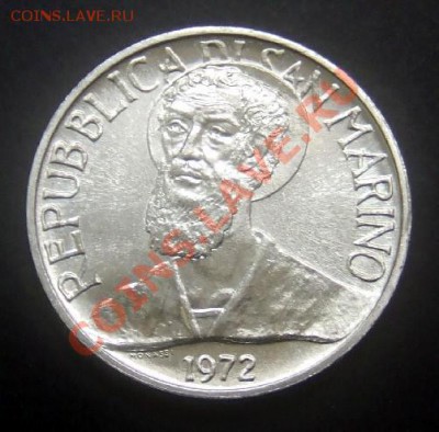 САН-МАРИНО 5 лир (1972) до 07.05 (22.00) - Сан-Марино 5 лир (1972) А