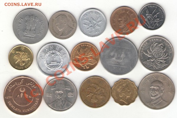 15 монет Азии до 10.12.09. - asia1