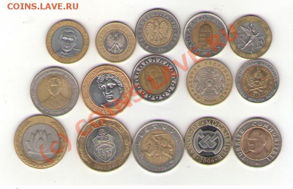 подборка биметаллических монет до 10.12.09 - bimetall1