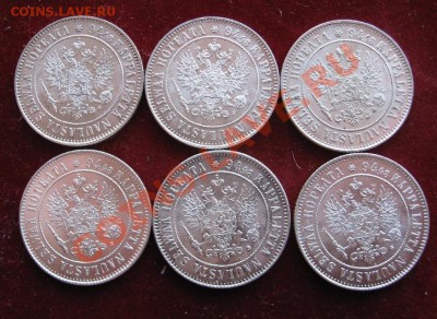 Русская Финляндия 1 марка 1915. Лот 20 шт. Приличные. - image