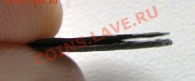 полушка Сибирь 1769 расслоение металла до 11.04 - полушка сиб 1769 брак-просвет1