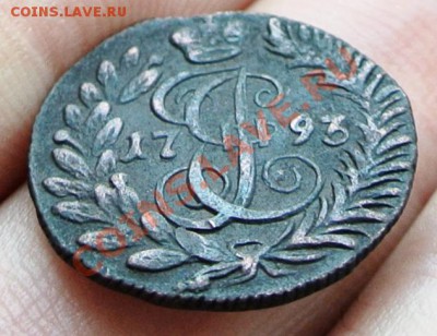 полушка 1793 КМ (редкая) приятная до 11.04 в 22.00 - полушка 1793 2 угол рука