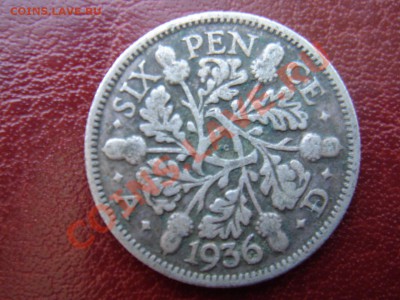 Великобритания: Ag-500 6 пенсов 1936 Георг 5 до 13.05 22 - 6 пенсов 1936-1.JPG