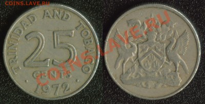 Тринидад и Тобаго 25 центов 1972 до 22:00мск 13.05.13 - Тринидад и Тобаго 25 центов 1972